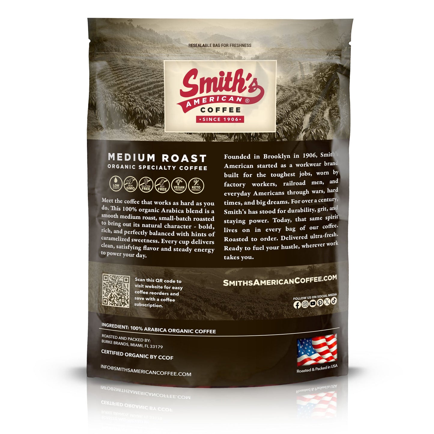 Smith’s American Organic Coffee – 2LB Bag